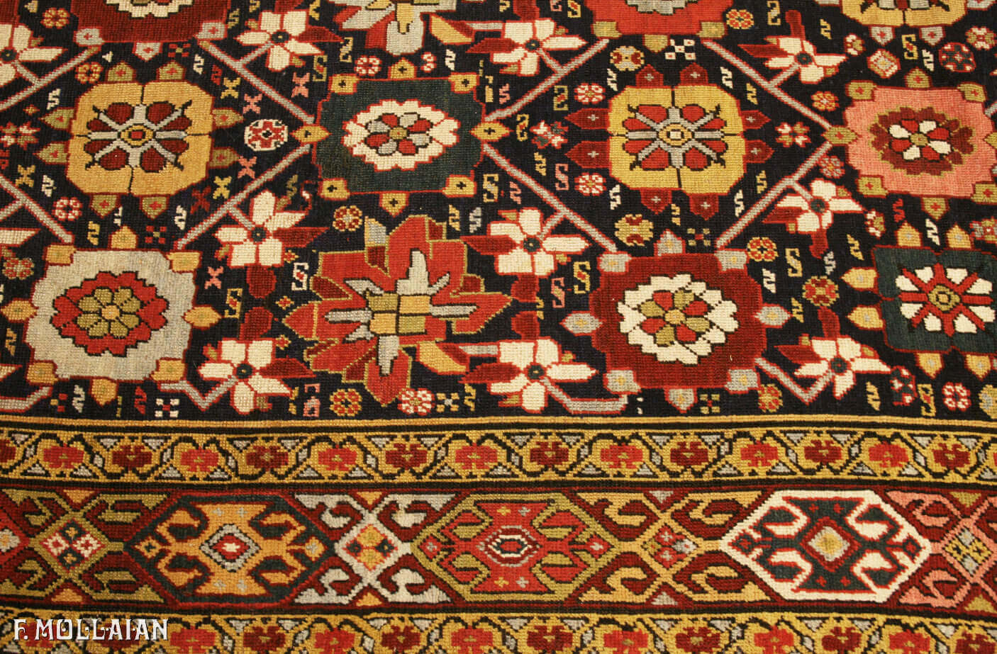 Antique Caucasian All-over „Karabakh (qarabag)“ hand-knotted Kalleh Size Carpet n°:75780500